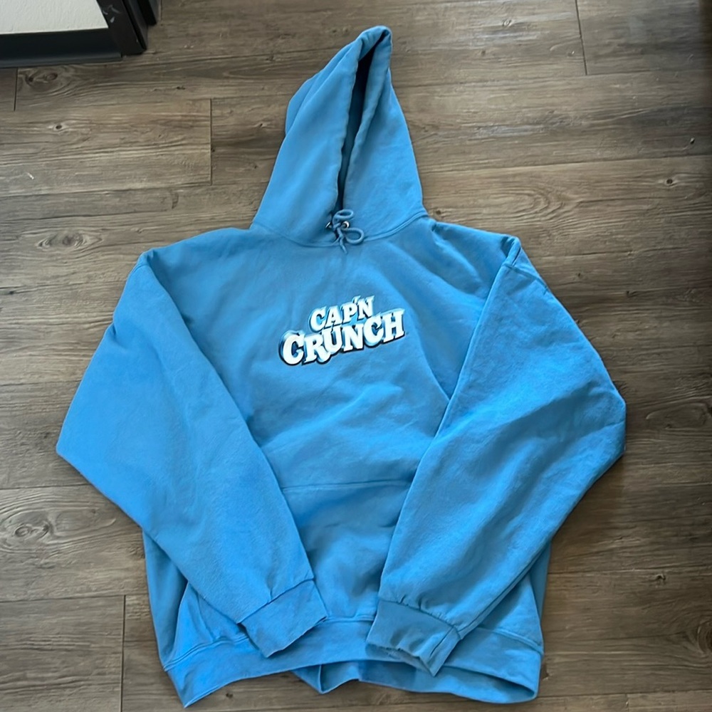 blue Cap’n Crunch hoodie